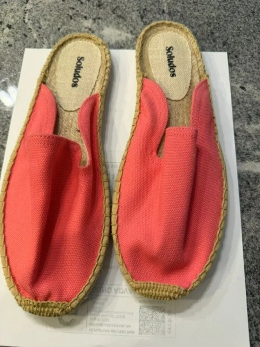 Soludos Espadrille Slide Mule - Bright Pink - Never Worn